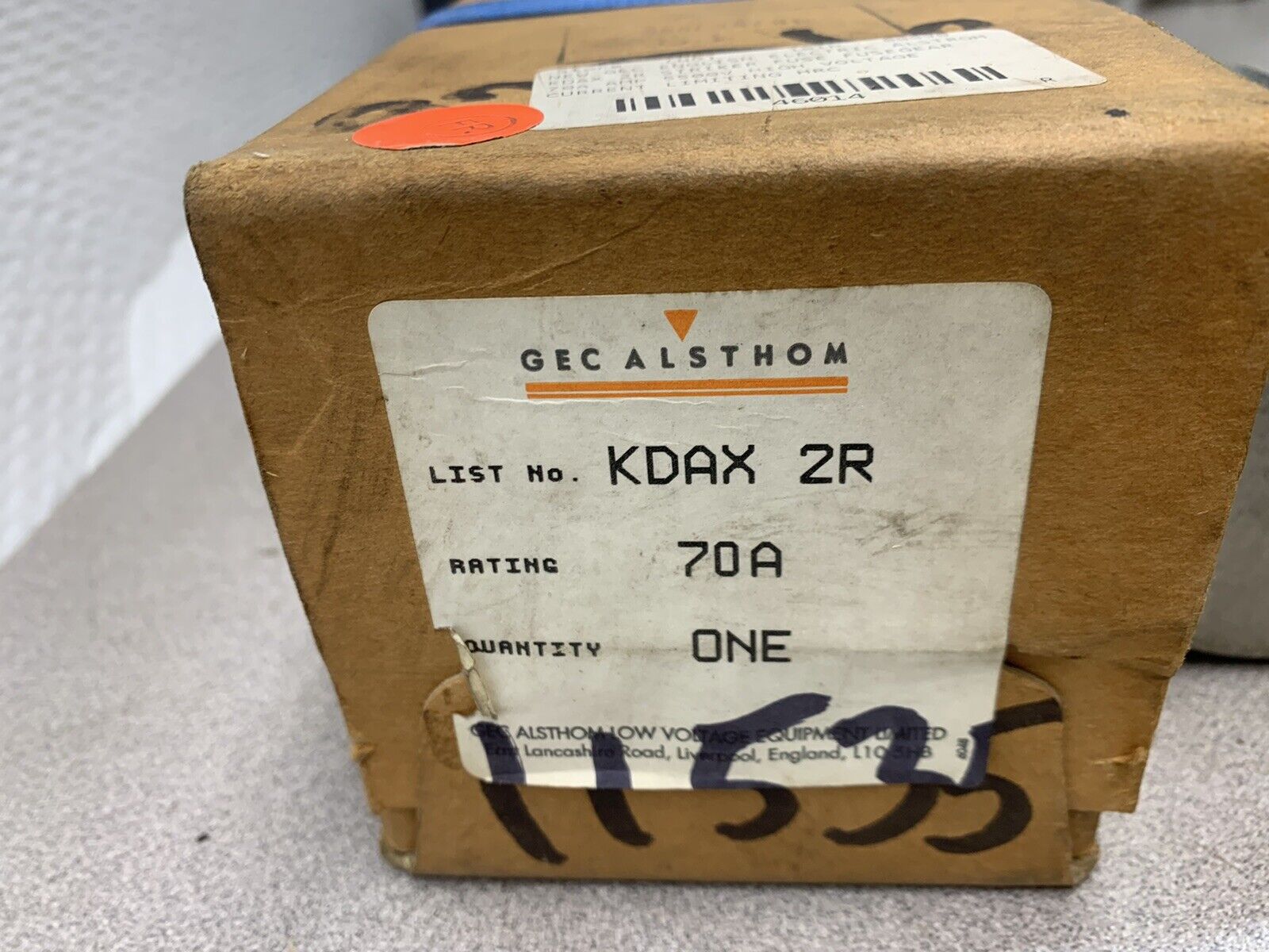 NEW IN BOX GEC ALSTHOM 70AMP FUSE KDAX 2R