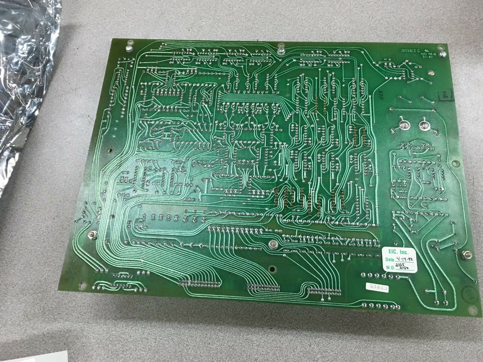 USED FINCOR CONTROL BOARD 1052811 WITH FINCOR 1052808 CIRCUIT BOARD