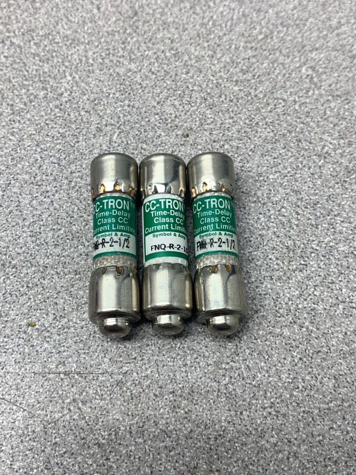 LOT OF 3 NEW NO BOX BUSSMANN CC-TRON FUSES FNQ-R-2-1/2