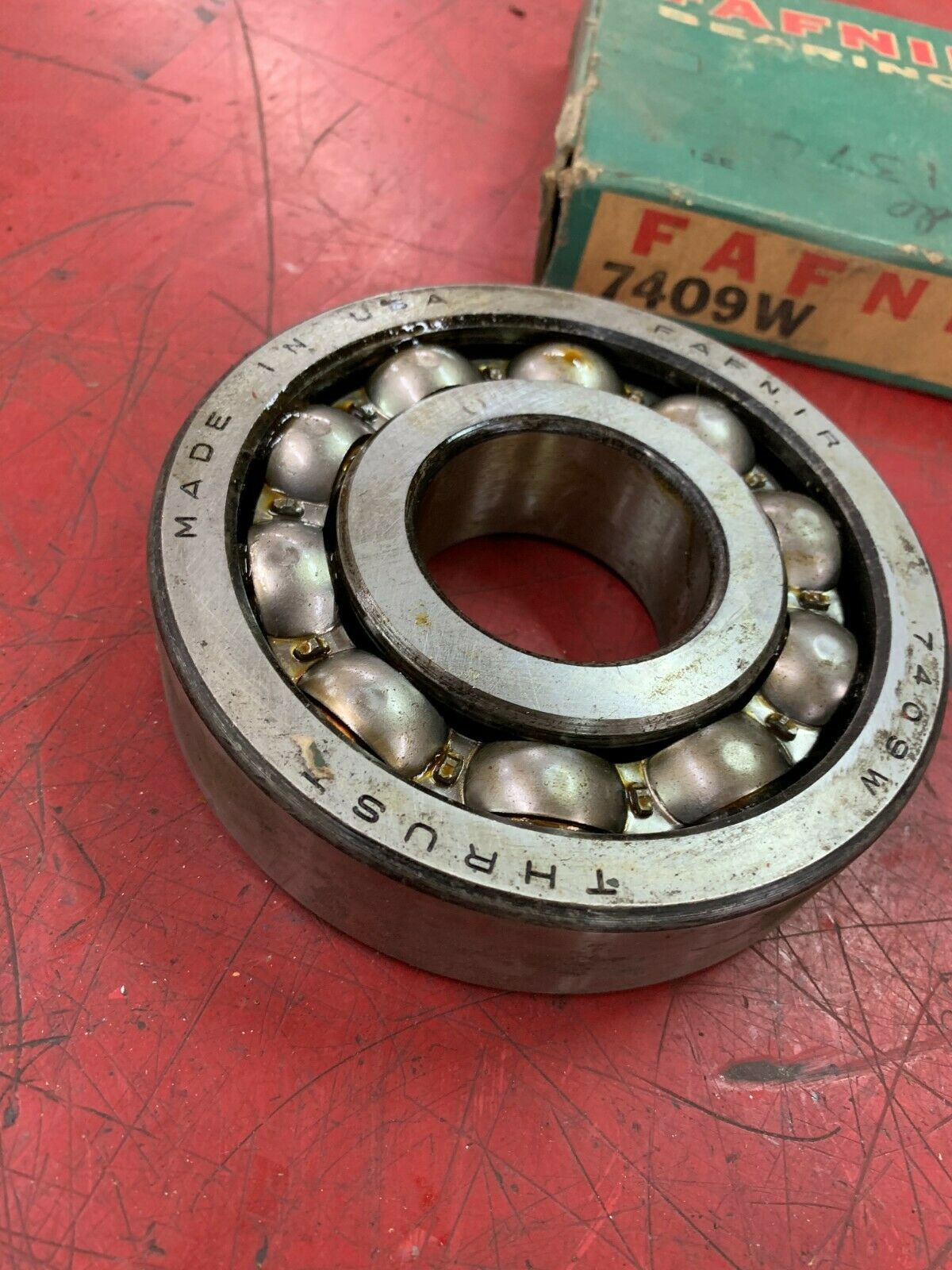 NEW IN BOX FAFNIR ANGULAR CONTACT BALL BEARING 7409W