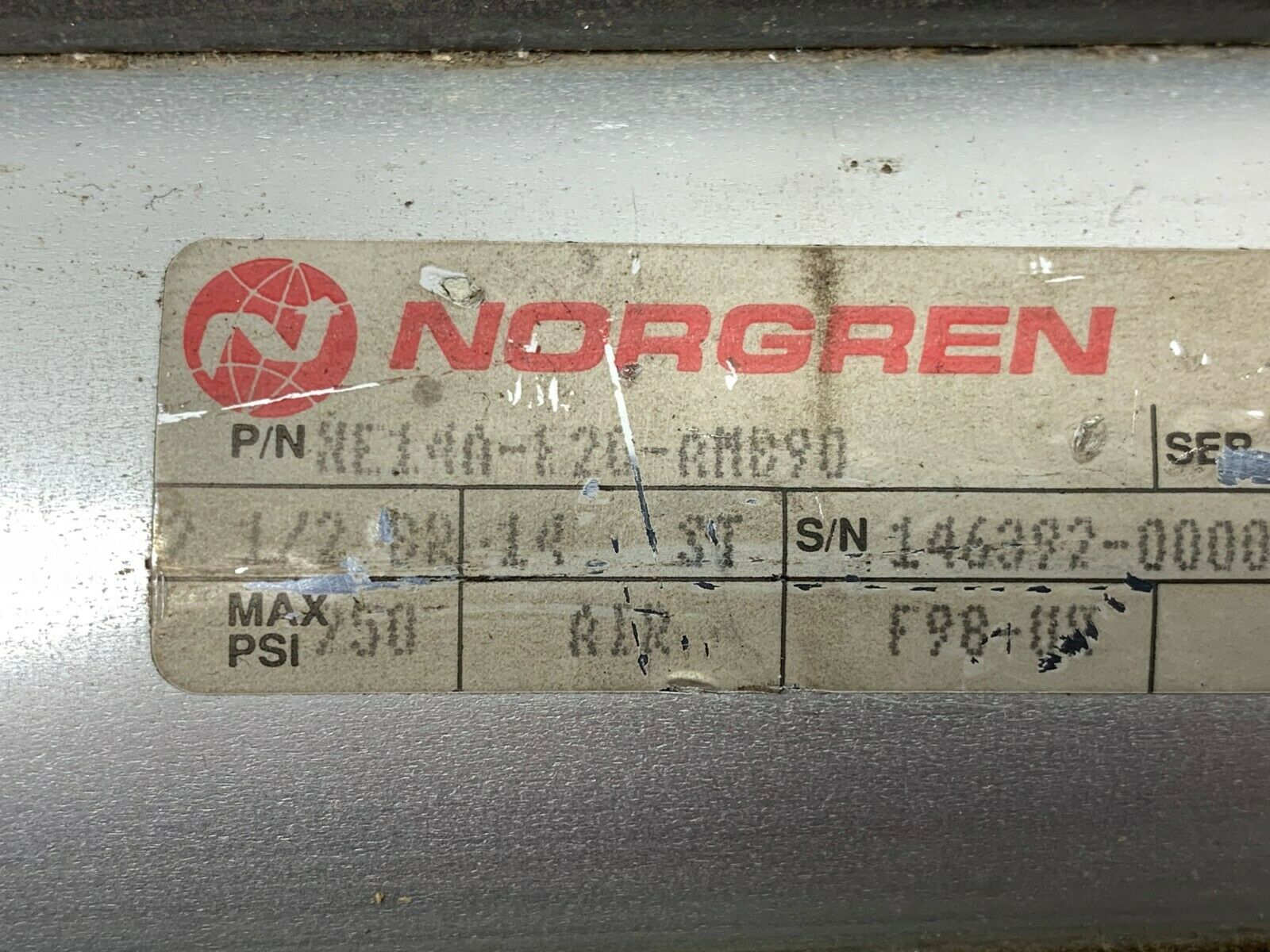 NEW NO BOX NORGREN PNEUMATIC CYLINDER NE14A-120-AMB90