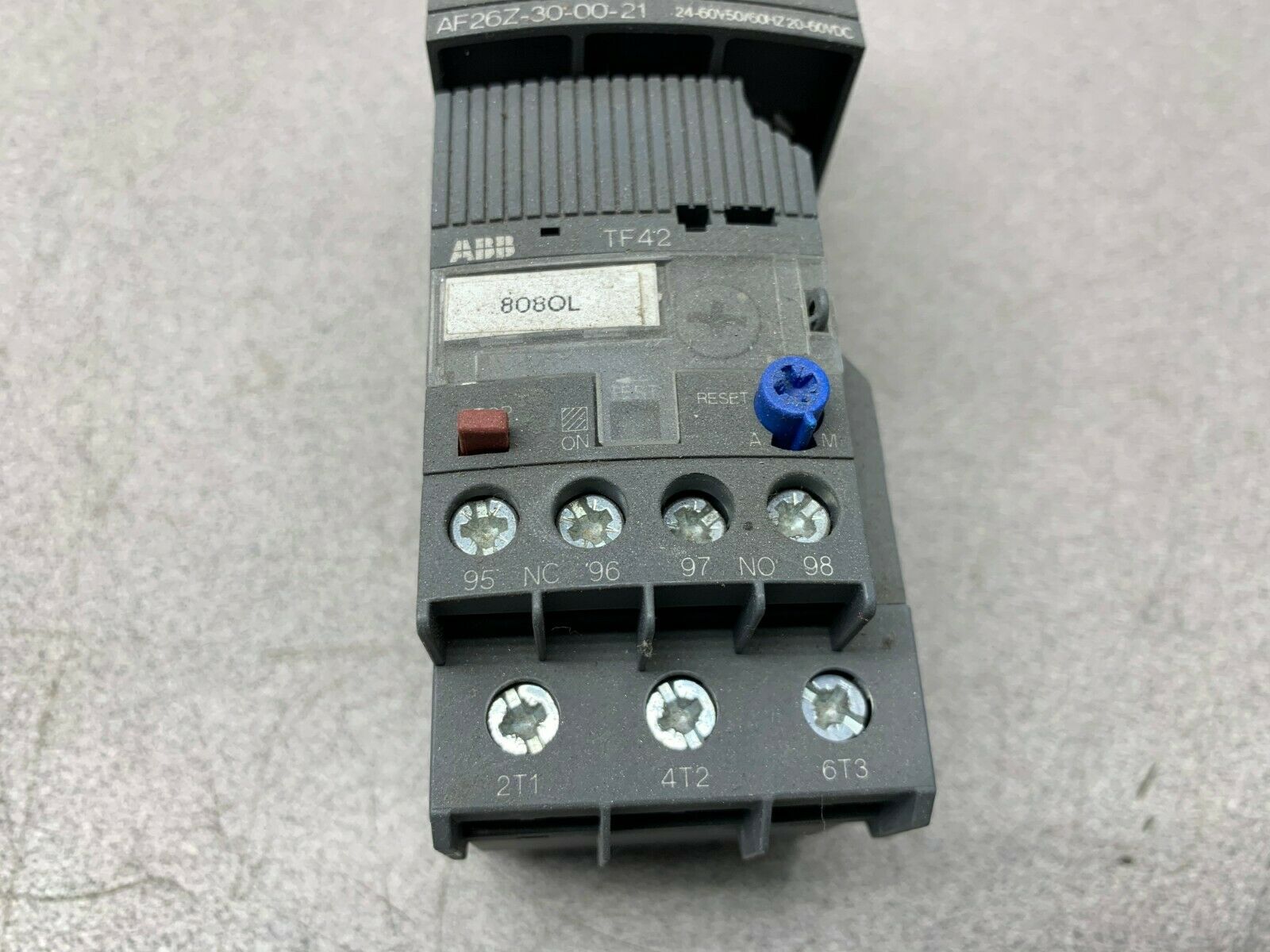 USED ABB CONTACTOR AF26Z-30-00-21 WITH TF42-24 OVERLOAD RELAY