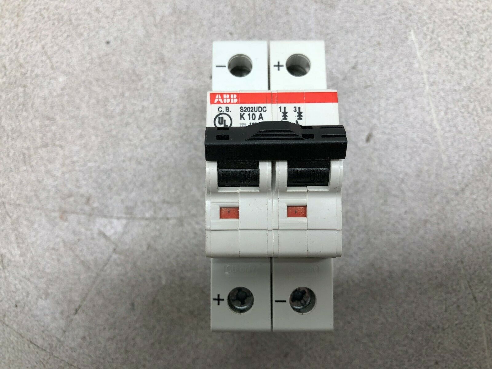 NEW NO BOX ABB 10 AMP 2 POLE 125 VDC BREAKER S202VDC-K10  /  2CDS272517R0427