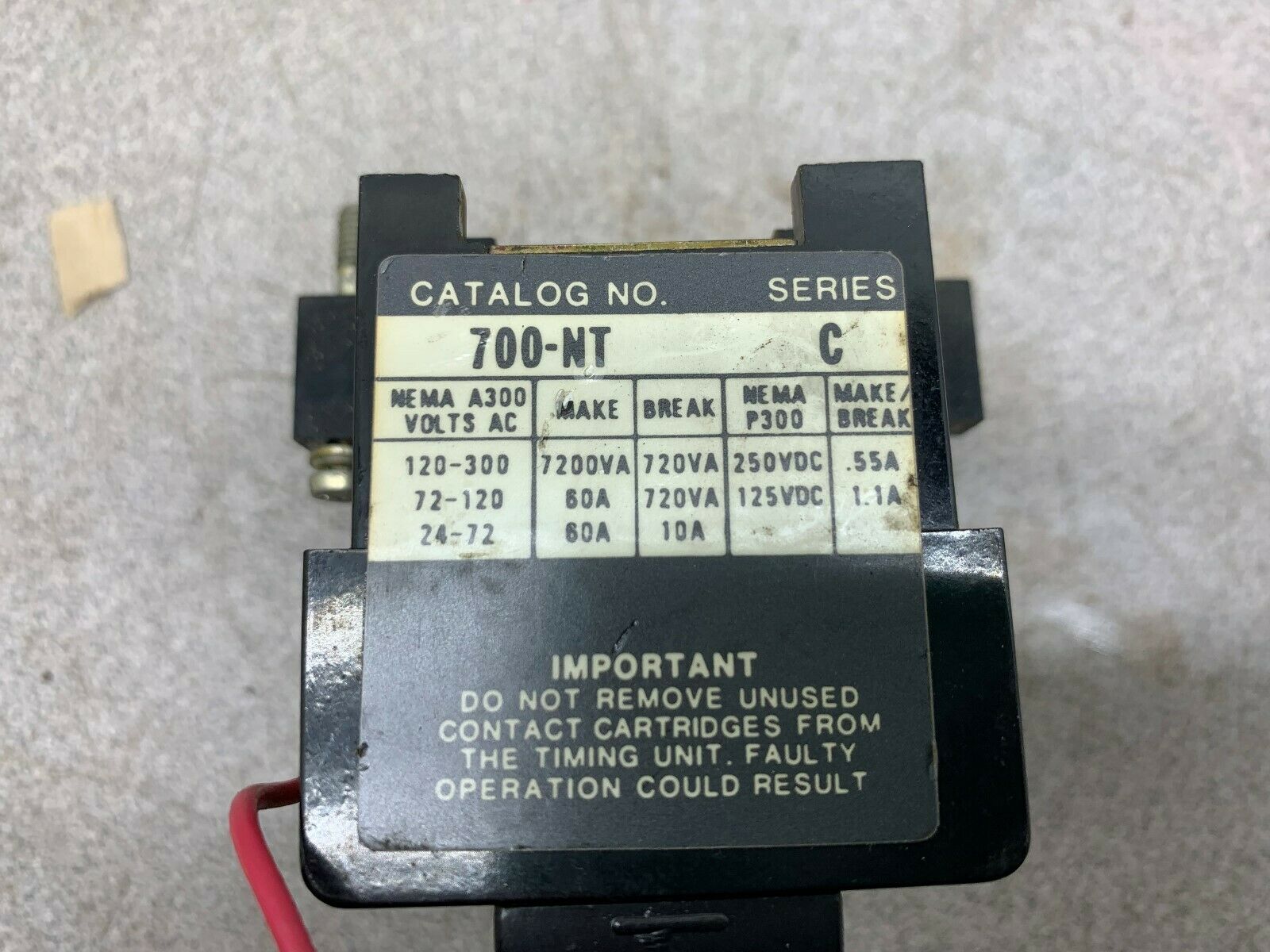 USED ALLEN BRADLEY RELAY 700-NT