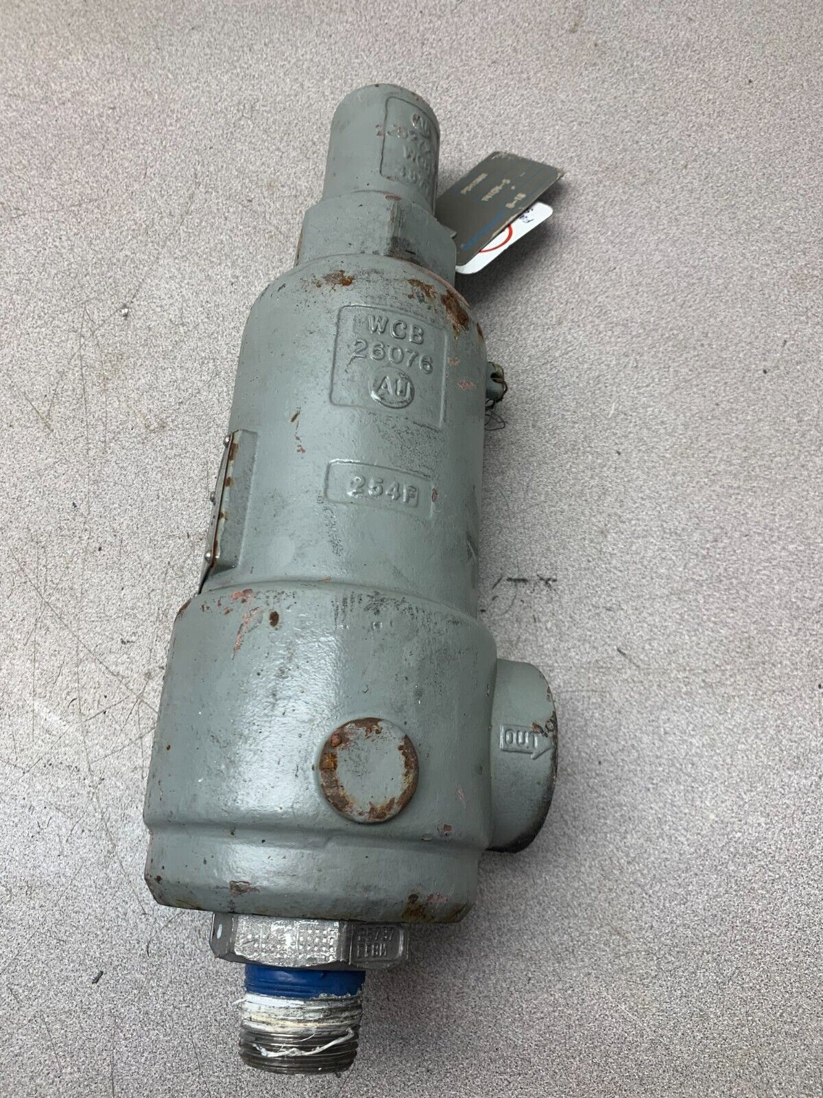 USED FARRIS ENGINEERING 1" X 1.5" SAFETY RELIEF VALVE 65 PSIG. 27EA34-M20