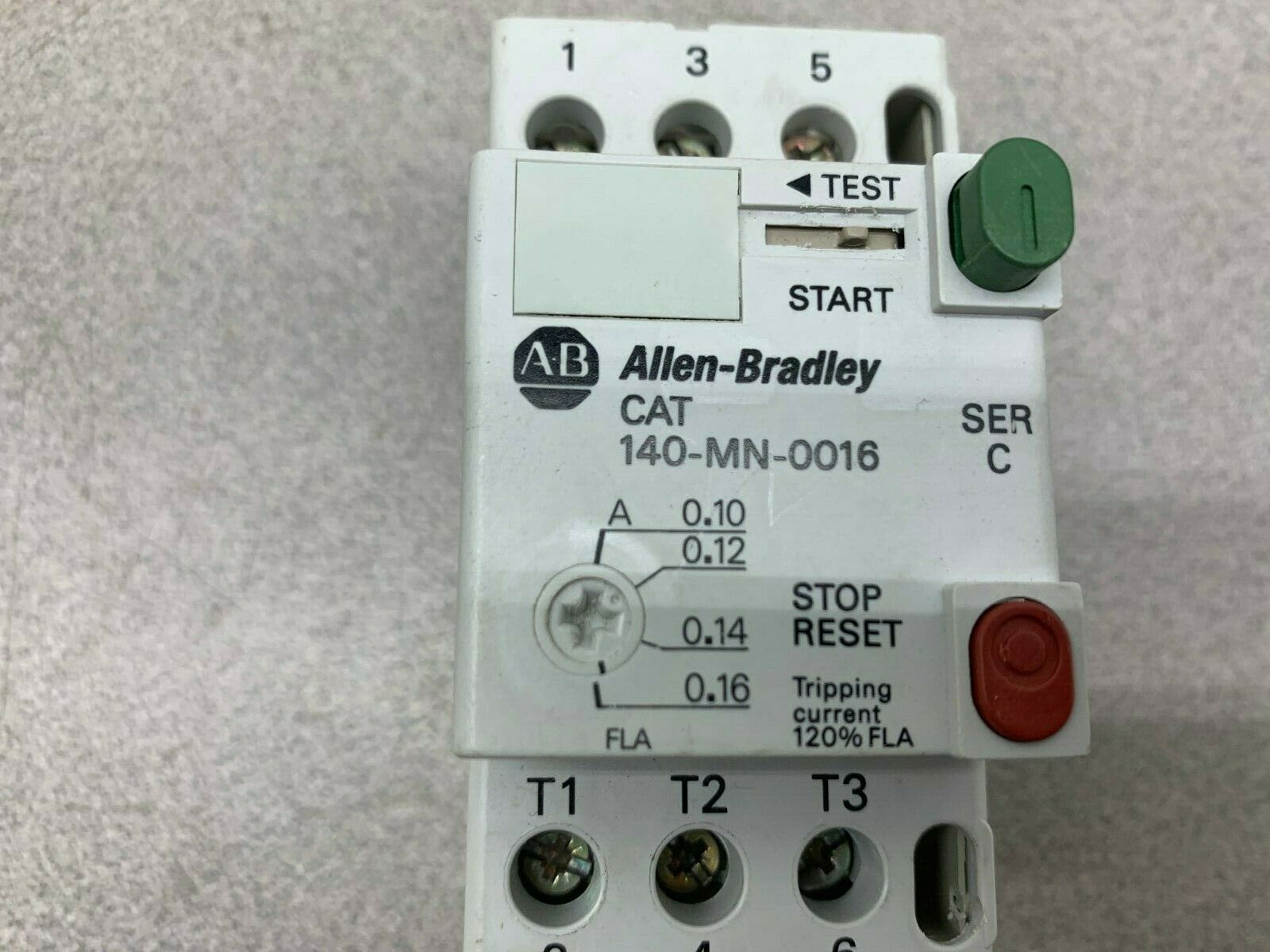 LOT OF 2 USED ALLEN BRADLEY MOTOR STARTER 140-MN-0016