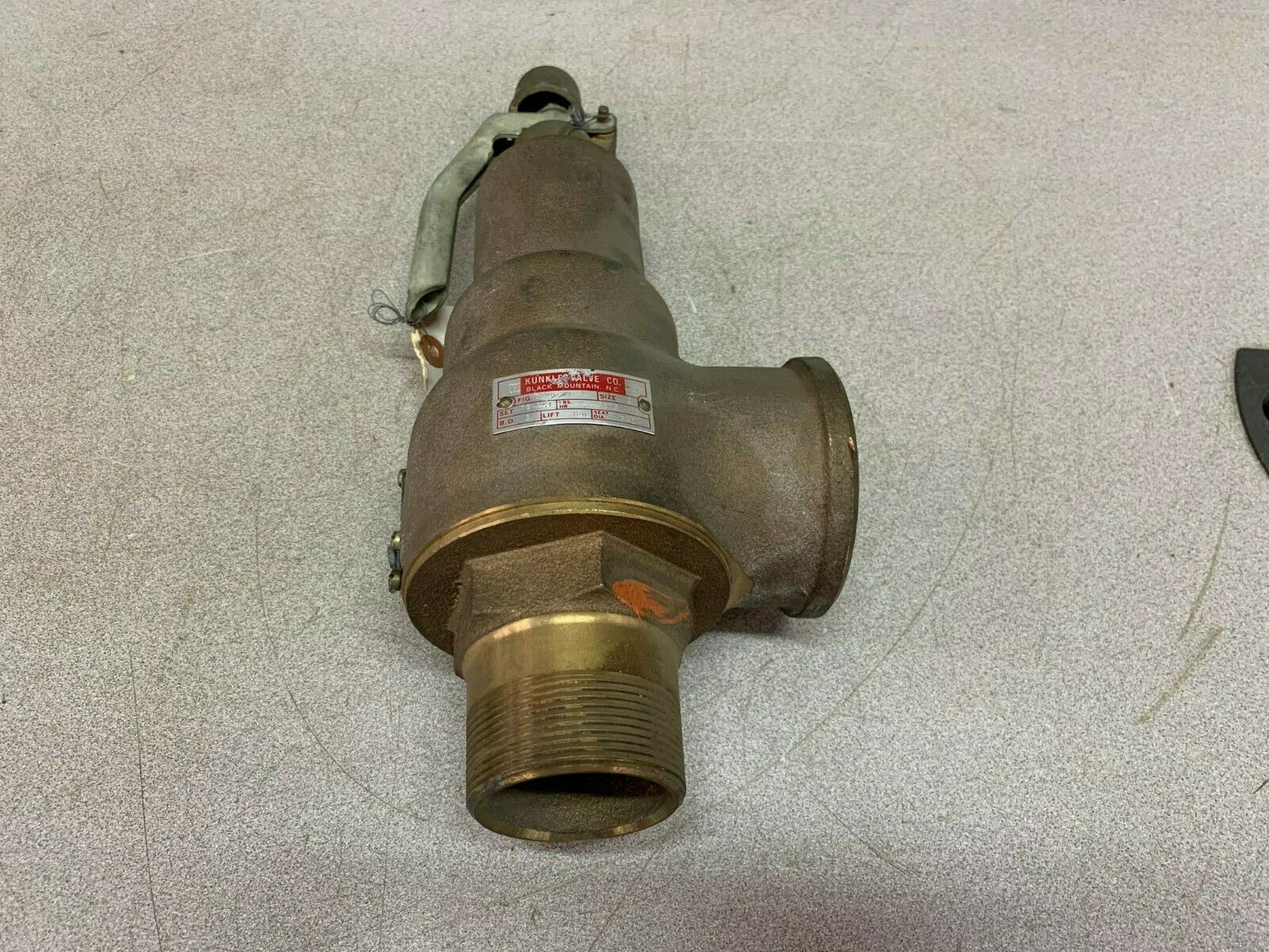 NEW NO BOX KUNKLE 2" RELIEF VALVE 6000 J1