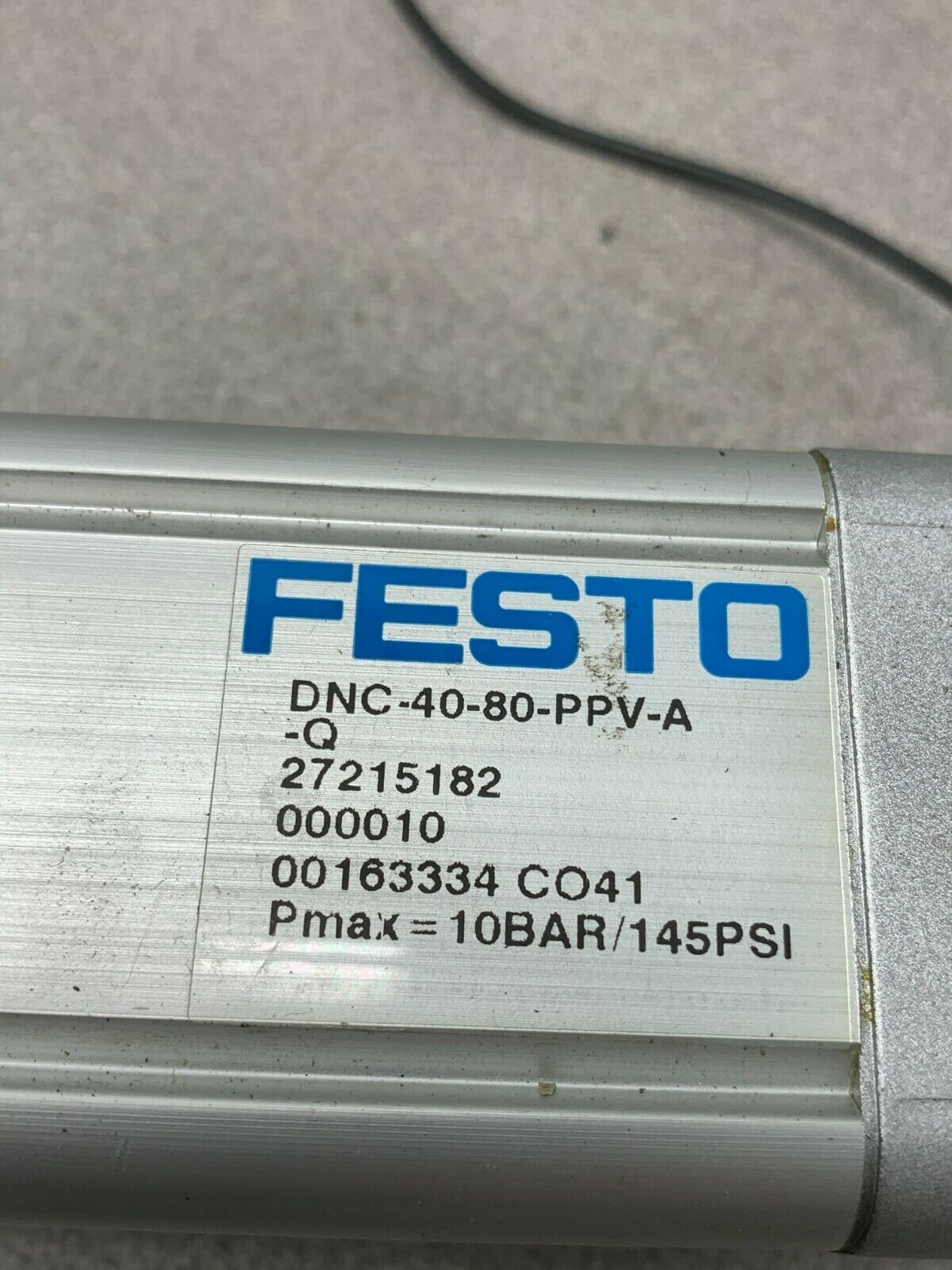 NEW NO BOX FESTO PNEUMATIC CYLINDER DNC-40-80-PPV-A-Q