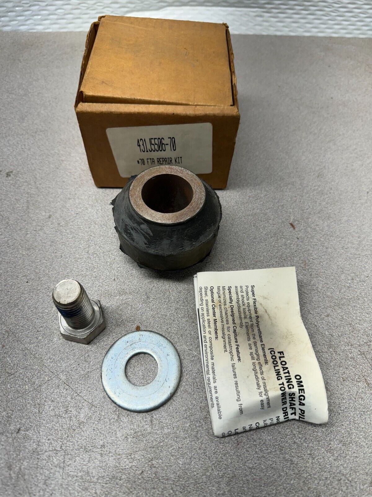 NEW IN BOX REXNORD FLOATING SHAFT COUPLING #70 FTA REPAIR KIT 431J5506-70