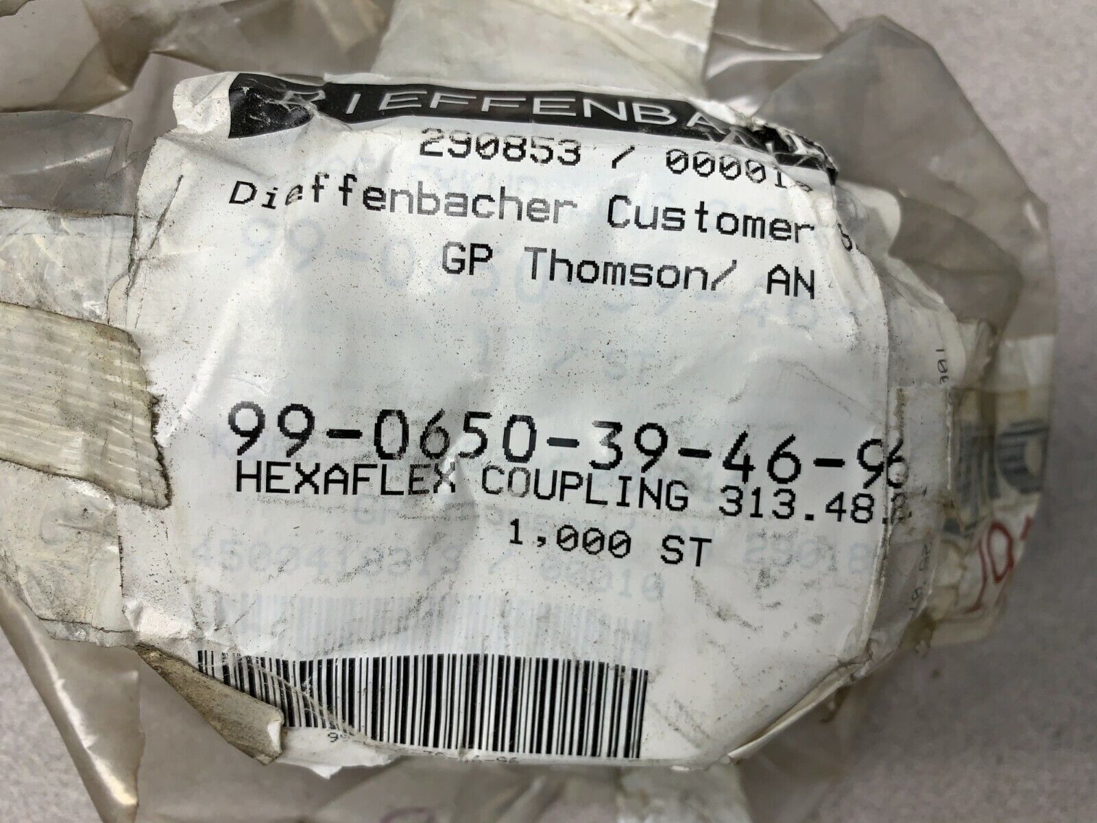 NEW DIEFFENBACHER HEXAFLEX COUPLING 99-0650-39-46-96