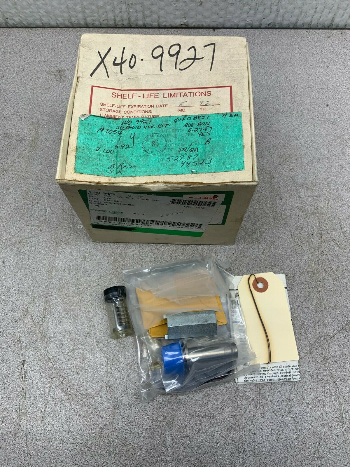 NEW IN BOX ASCO RED-HAT SOLENOID VALVE SPARE PARTS KIT 208-302