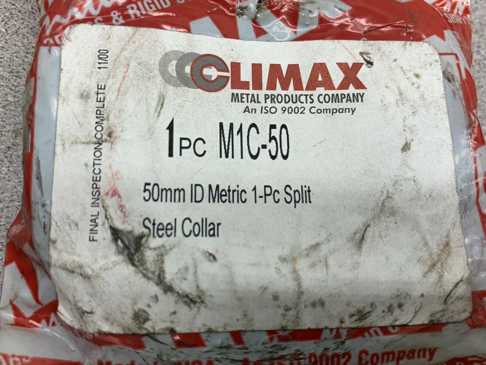 NEW NO BOX CLIMAX STEEL COLLAR M1C-50