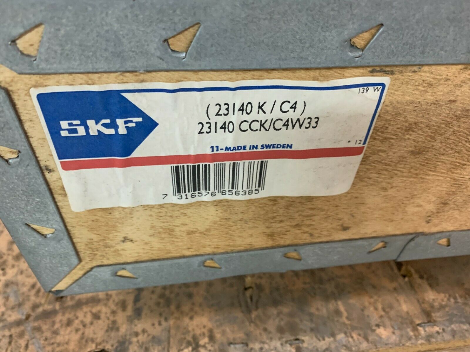 NEW IN CRATE SKF 23140K/C4 SPHERICAL ROLLER BEARING 23140 CCK/C4W33