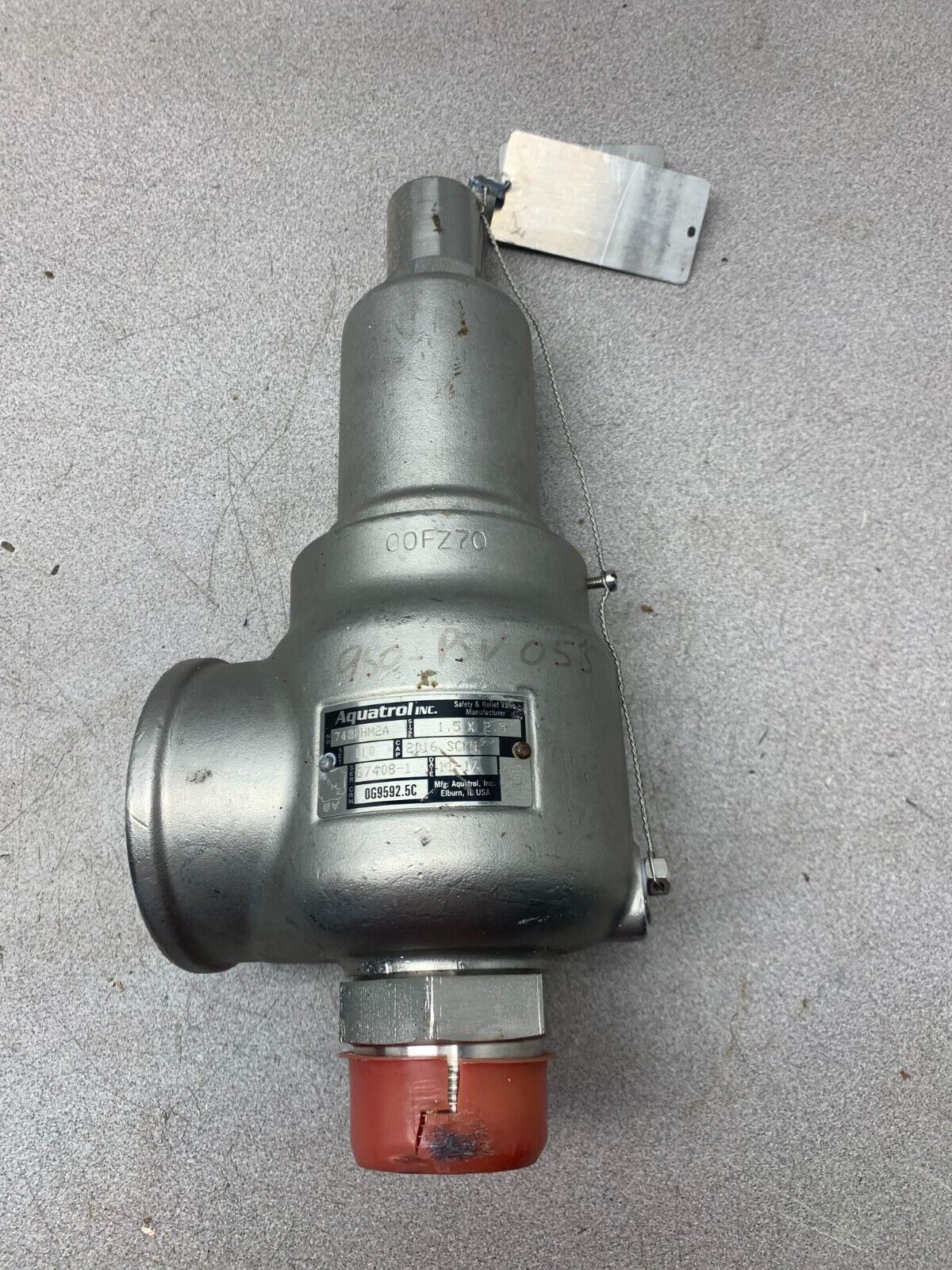 NEW NO BOX AQUATROL 1.5 X 2.5" SAFETY RELIEF VALVE 110 SET PRESSURE 743HHM2A