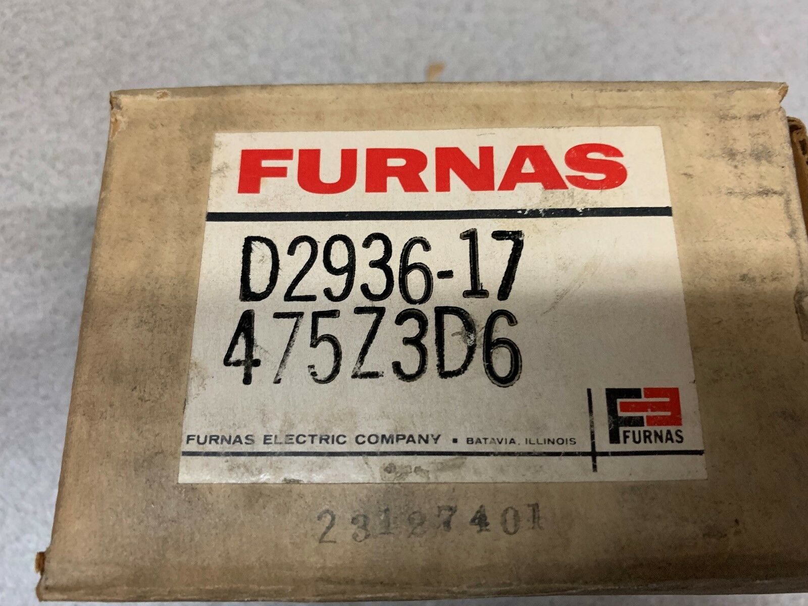 NEW IN BOX FURNAS COIL D2936-17 475Z3D6