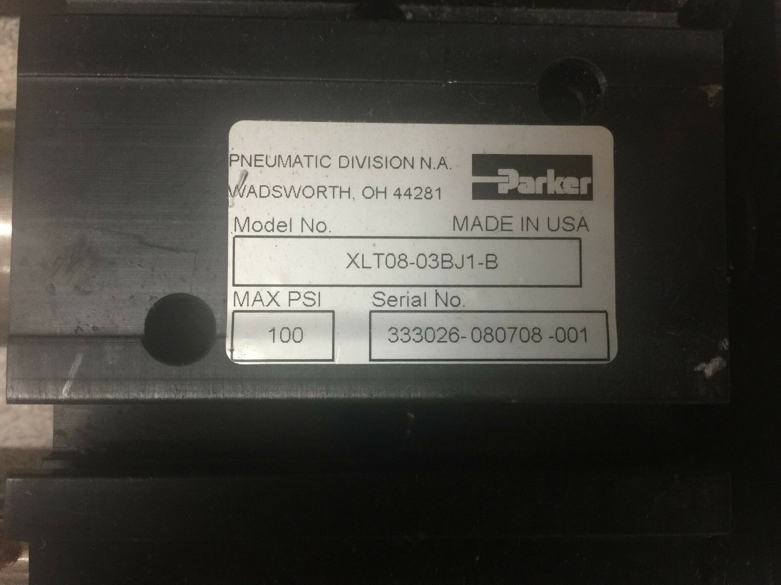 NEW NO BOX PARKER LINEAR ACTUATOR XLT08-03BJ1-B