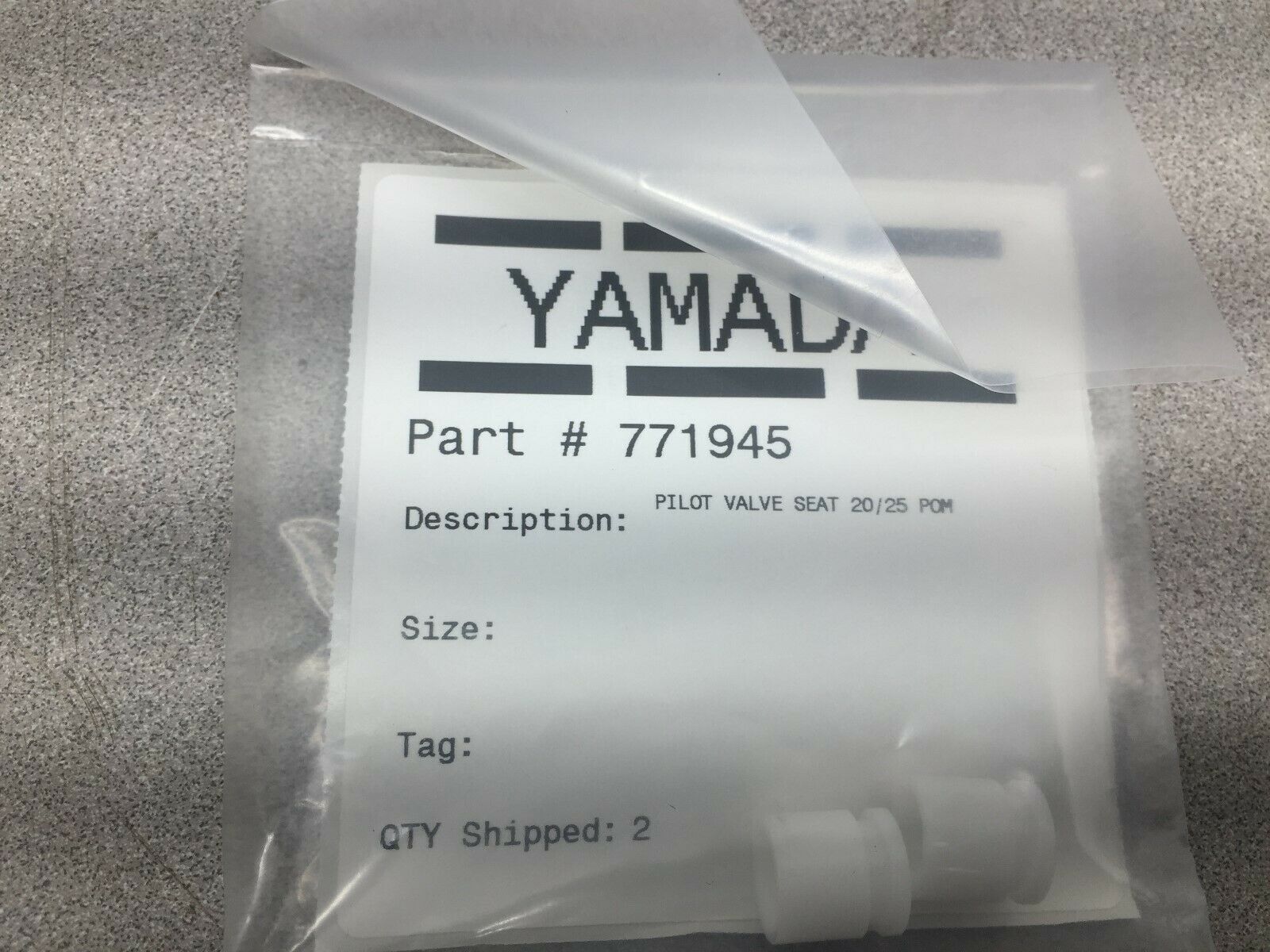 NEW IN BAG OF 2 YAMADA 20/25 PILOT VALVE SEAT 771945