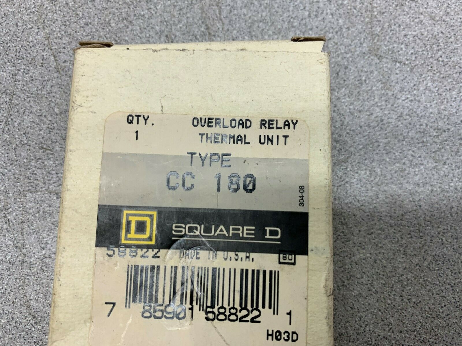 LOT OF 2 NEW IN BOX SQUARE D RELAY CC180