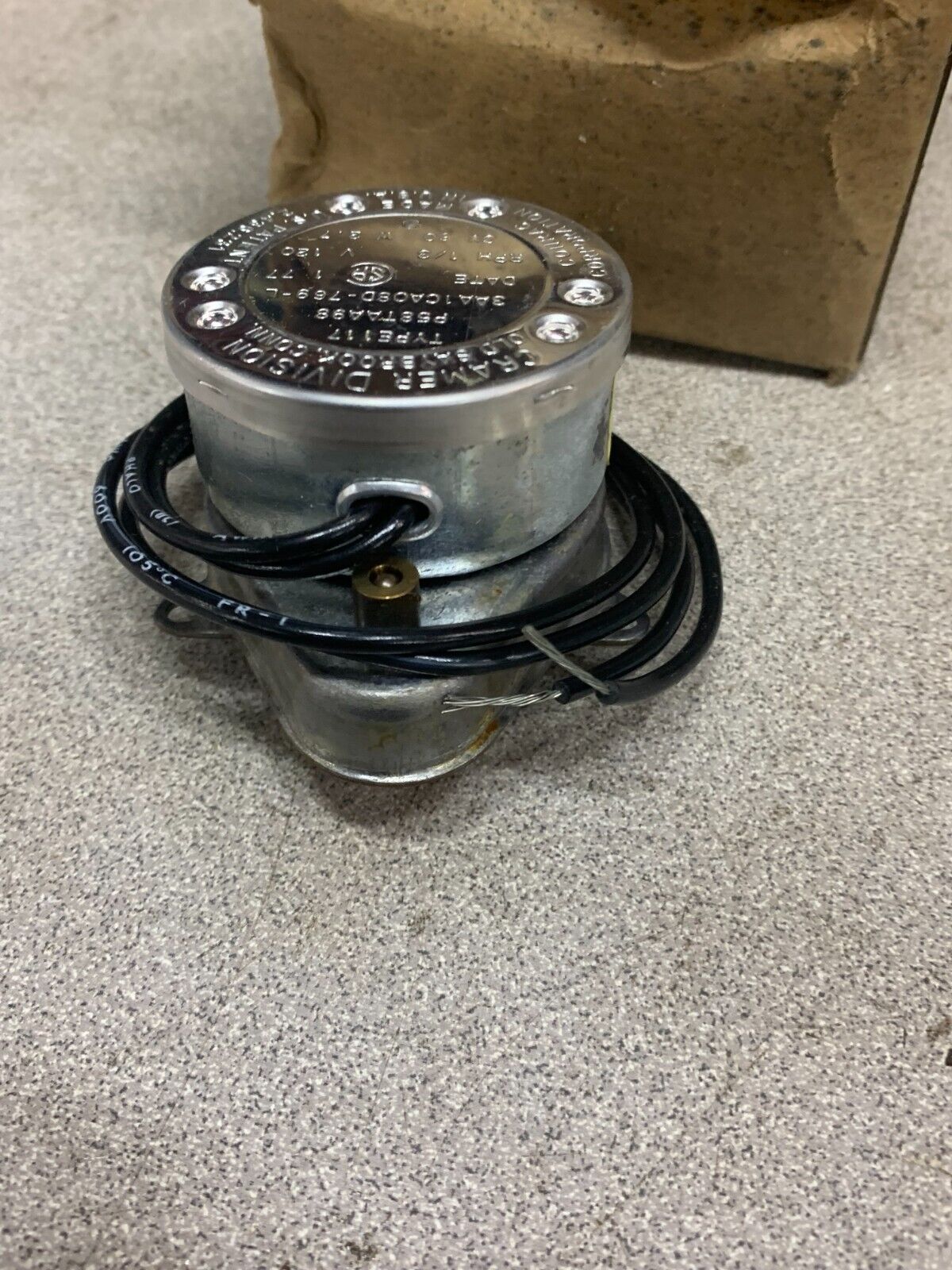 NEW CRAMER 1/3RPM 120V. MOTOR 117