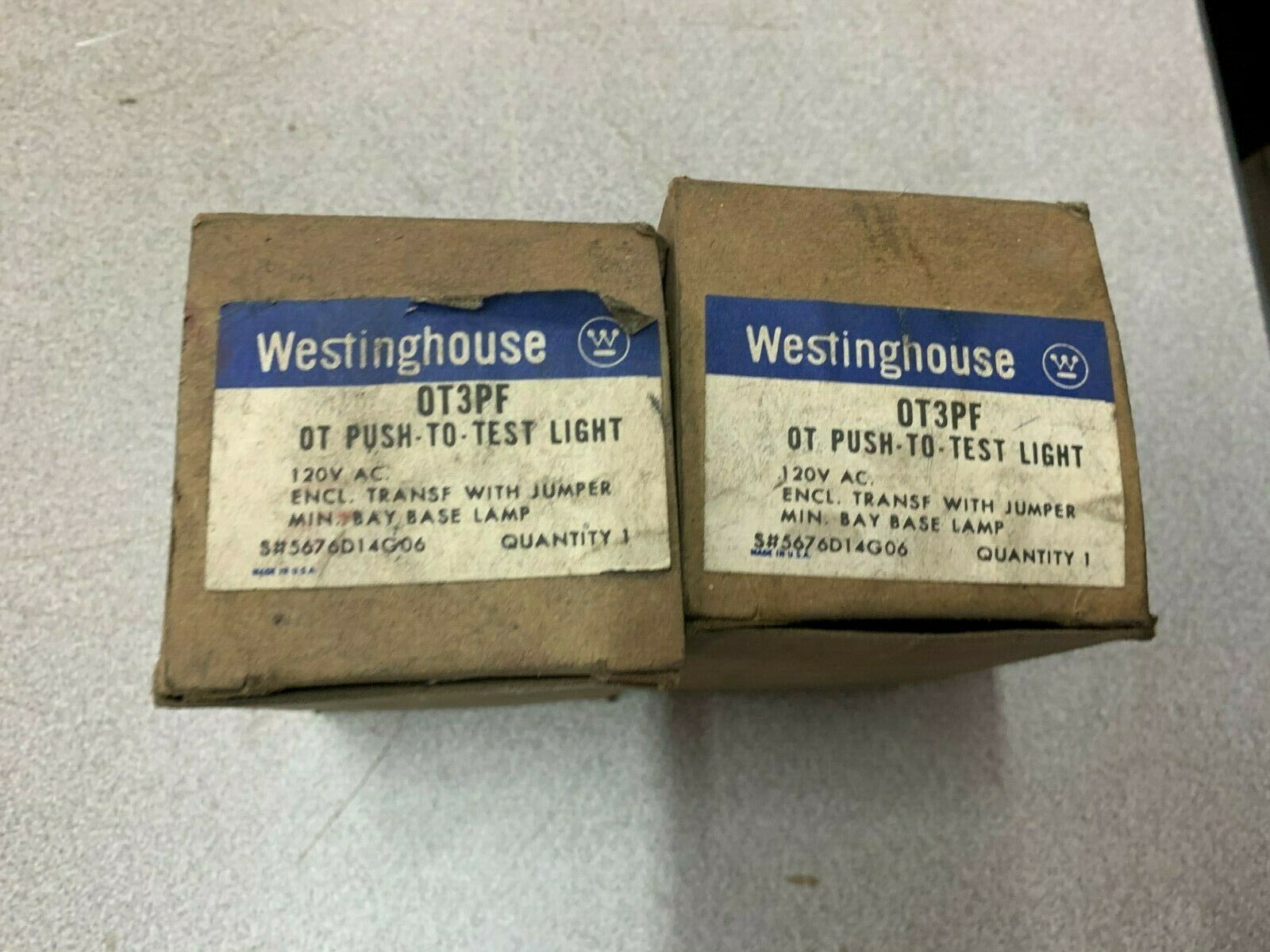 LOT OF 2 NEW IN BOX WESTINGHOUSE PILOT LIGHTS 0T3PF