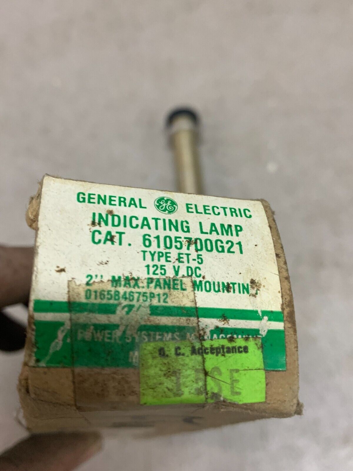 NEW IN BOX GENERAL ELECTRIC ET-5 INDICATING LAMP 6105700G21