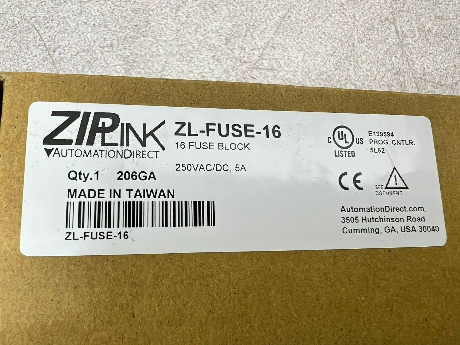 NEW IN BOX ZIPLINK 206GA FUSE BLOCK ZL-FUSE-16