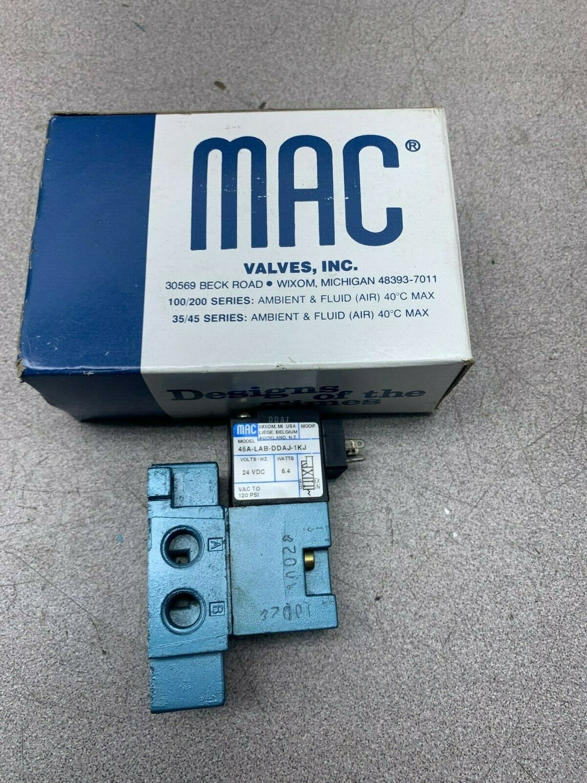 NEW IN BOX MAC VALVE MAC 45A-LAB-DDAJ-1KJ