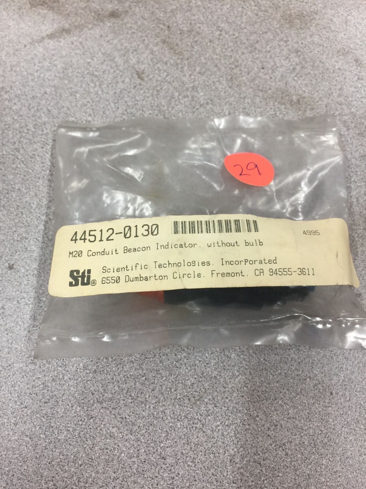 NEW IN PACKAGE SCIENTIFIC TECHNOLOGIES INC. CONDUIT BEACON INDICATOR STI 44512-0