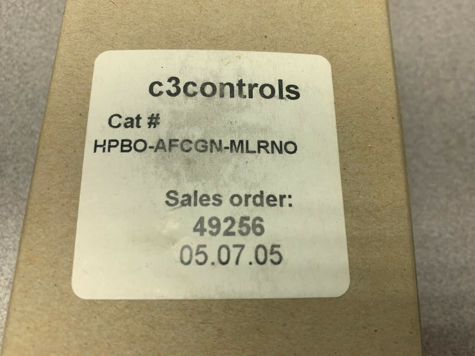 NEW IN BOX C3 CONTROLS GREEN PUSHBUTTON HPBO-AFCGN-MLRNO