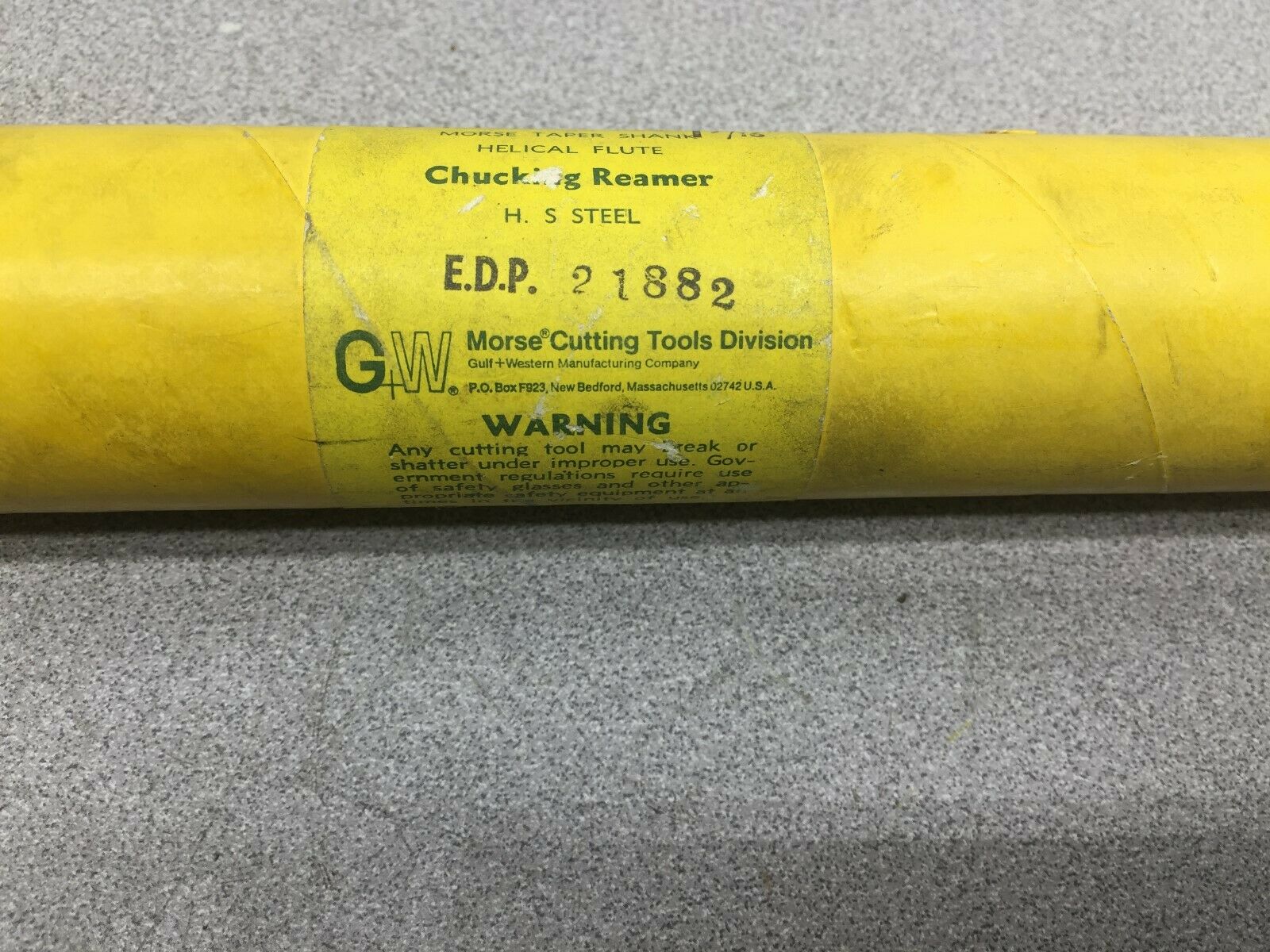 NEW IN BOX MORSE 1 7/16 CHUCKING REAMER HSS 1654 / 21882