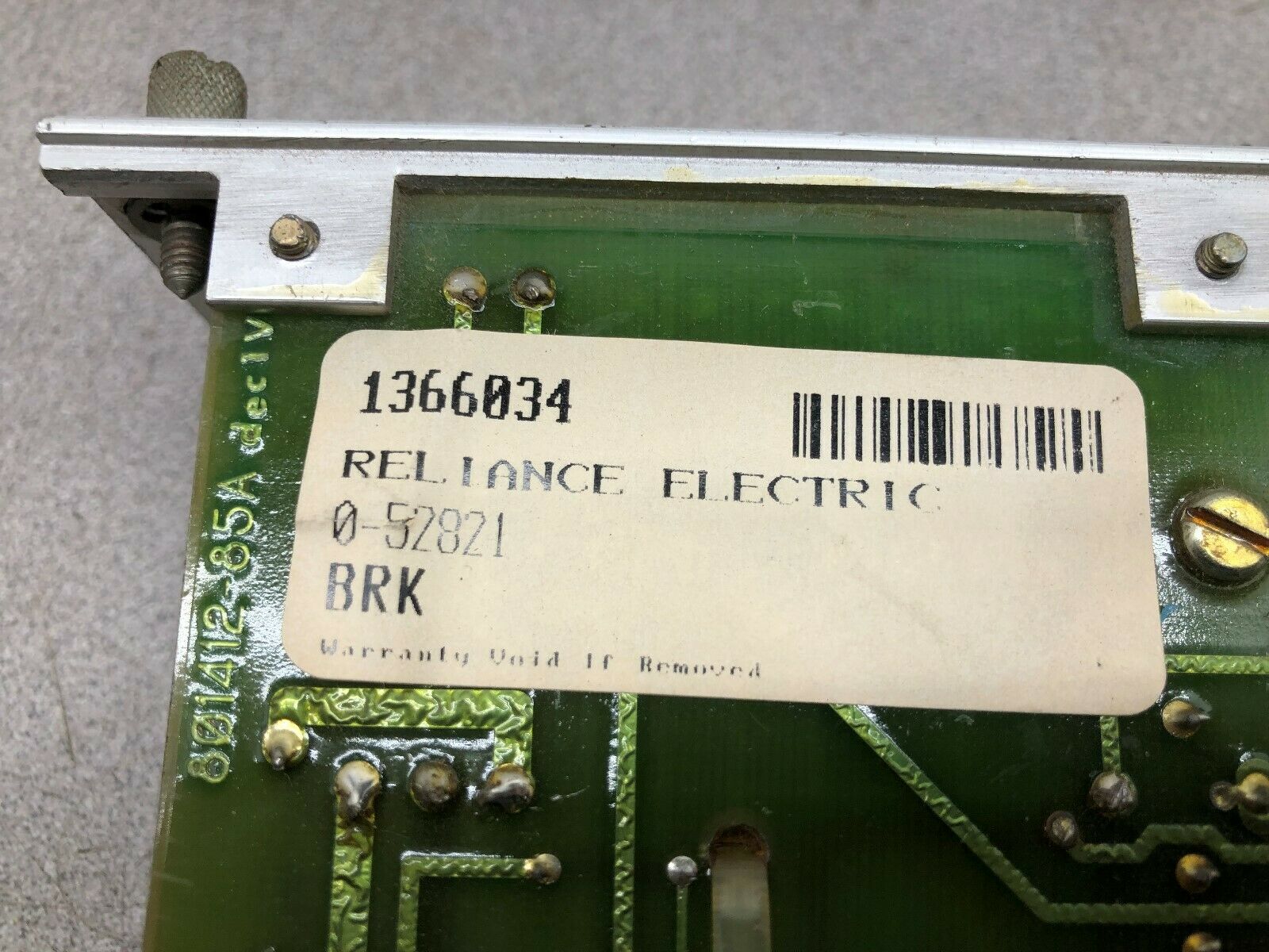 USED RELIANCE ELECTRIC ROPA BOARD 0-52821