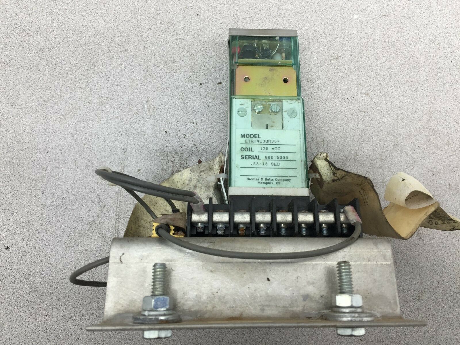 USED AGASTAT .55-15 SEC 125 VDC TIMMING RELAY ETR14D3BN004