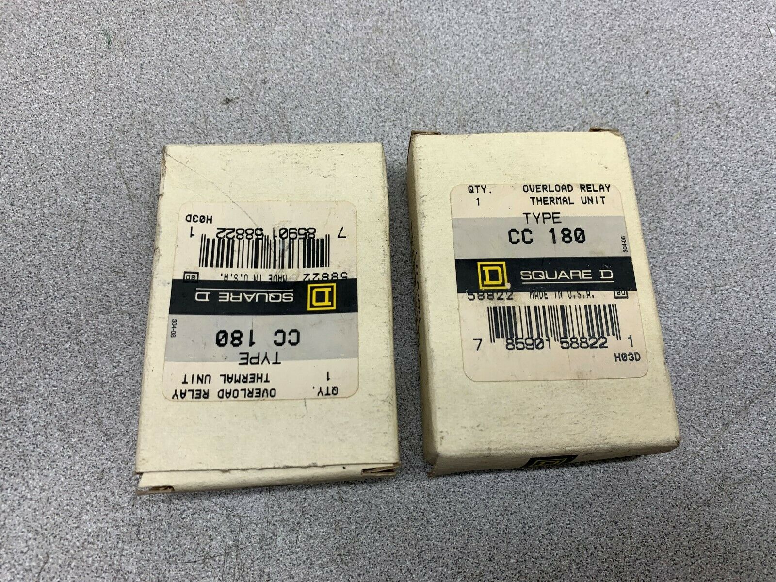 LOT OF 2 NEW IN BOX SQUARE D RELAY CC180