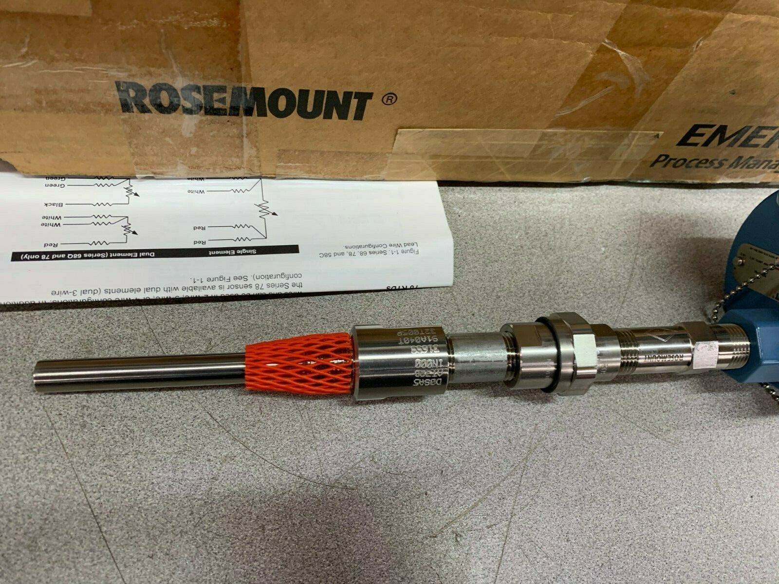 NEW IN BOX ROSEMOUNT THERMOCOUPLE SENSOR 0183P22E2C30A040T32E5