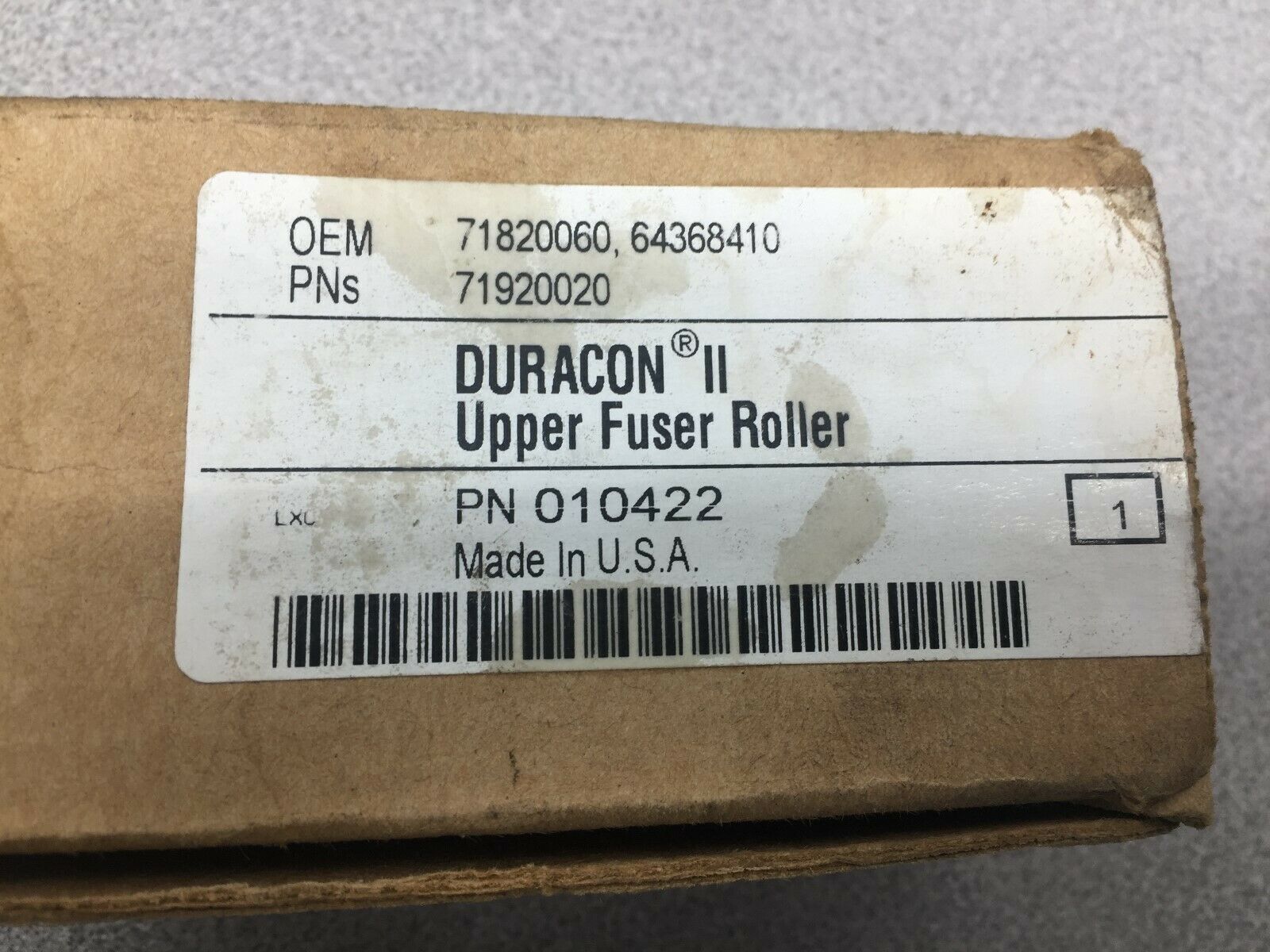 NEW IN BOX KYOCERA DURACON II UPPER FUSER ROLLER 77720012