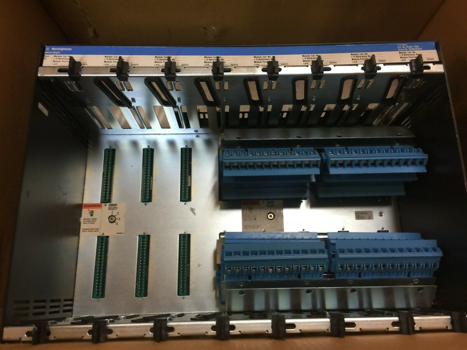 NEW IN BOX WESTINGHOUSE NUMA LOGIC 8 STOT I/O RACK NLRH-708P