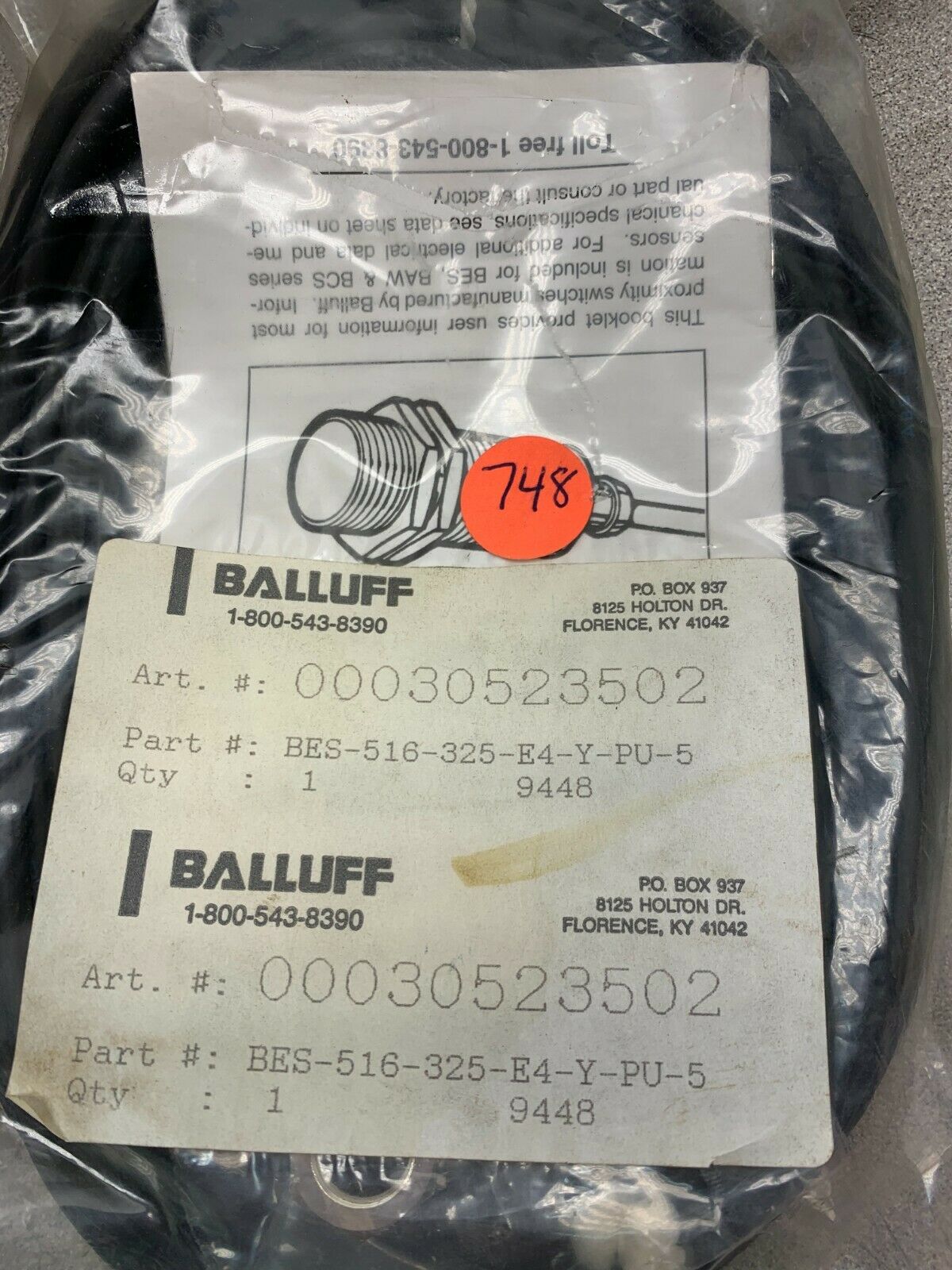 NEW IN PACKAGE BALLUFF SENSOR BES-516-325-E4-Y-PU-5