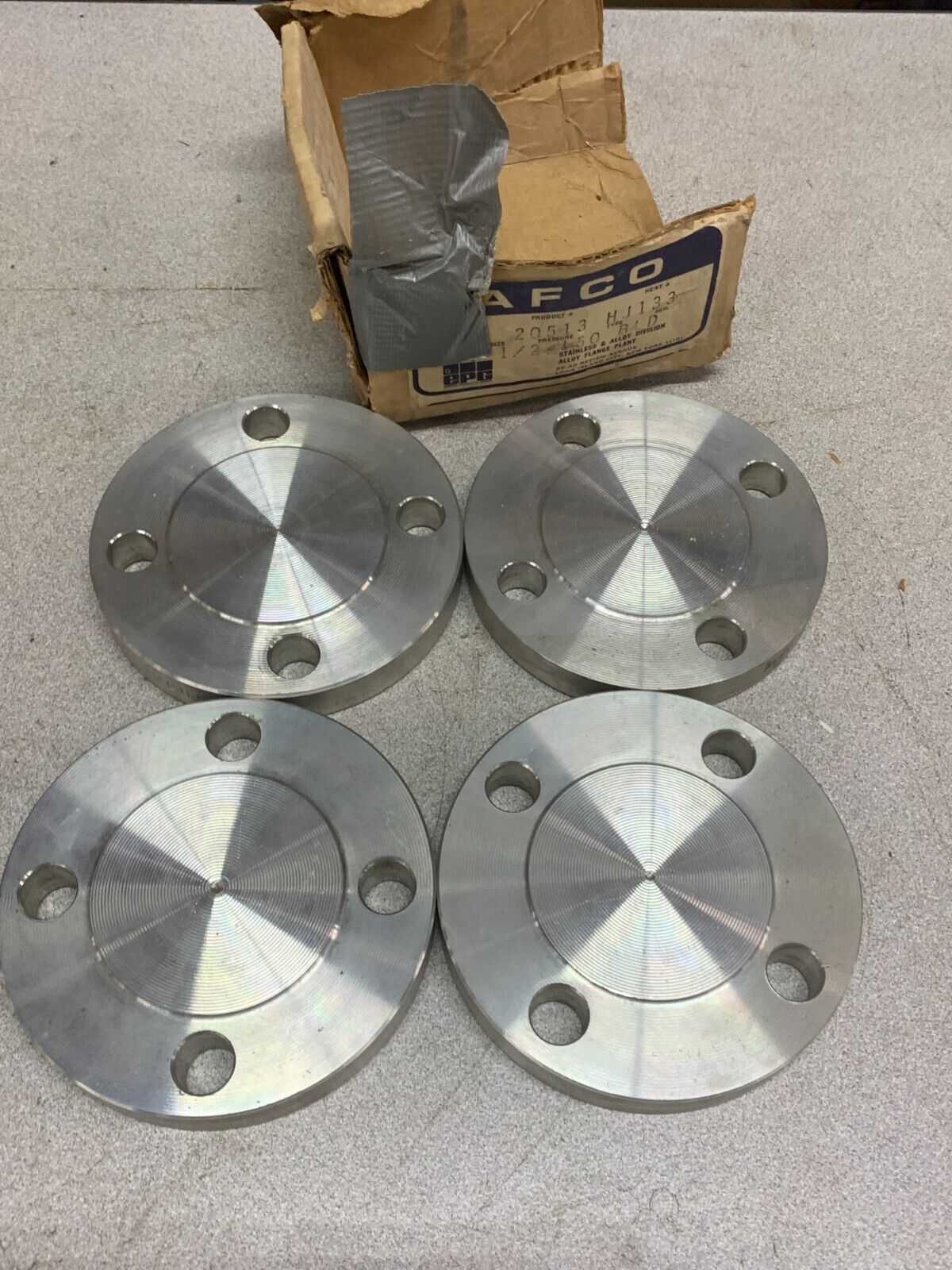 LOT OF 4 NEW AFCO 20513 HJ133 1-1/2" 150 BLD FLANGES A182 F304LHJ133