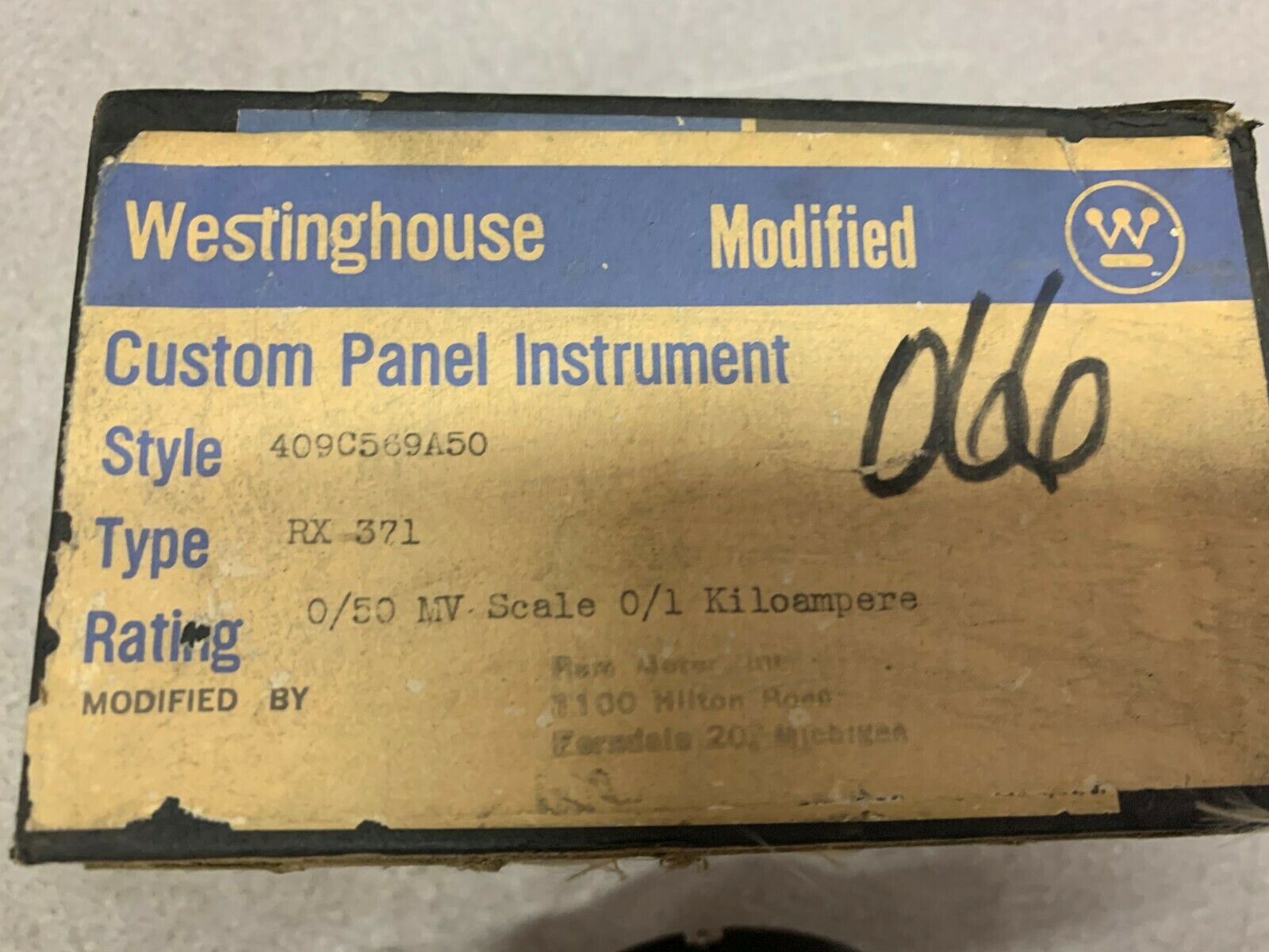 NEW IN BOX WESTINGHOUSE METER 409C569A50