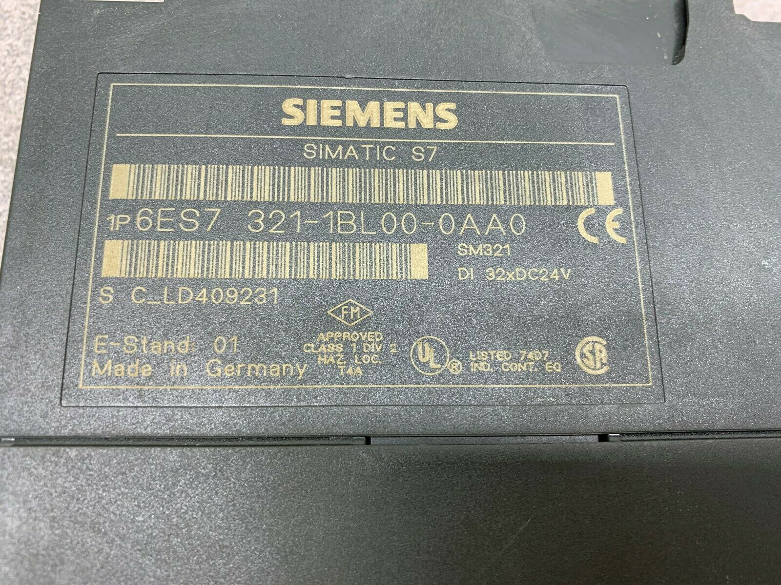 USED SIEMENS INPUT MODULE 6ES7 321-1BL00-0AA0