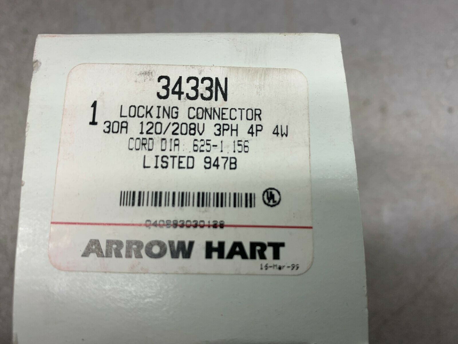 NEW IN BOX ARROW CONNECTOR 3433N