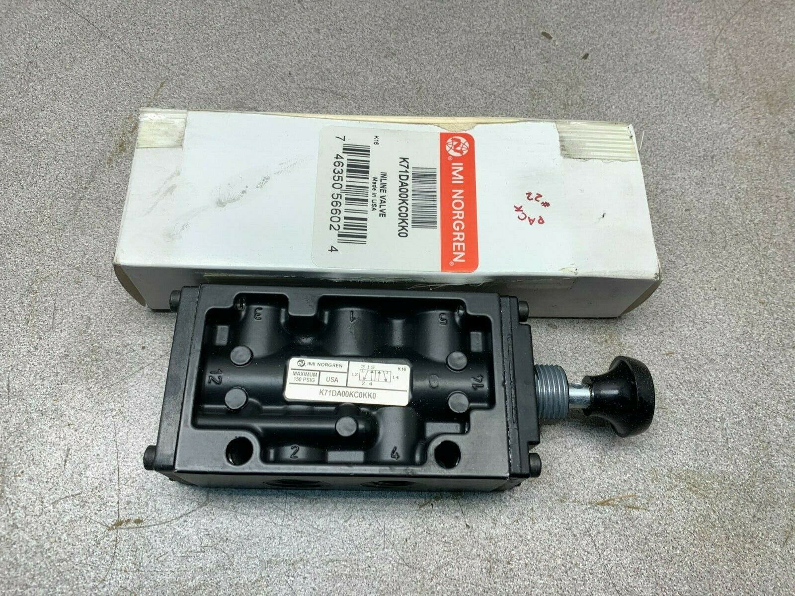 NEW IN BOX NORGREN INLINE VALVE K71DA00KC0KK0