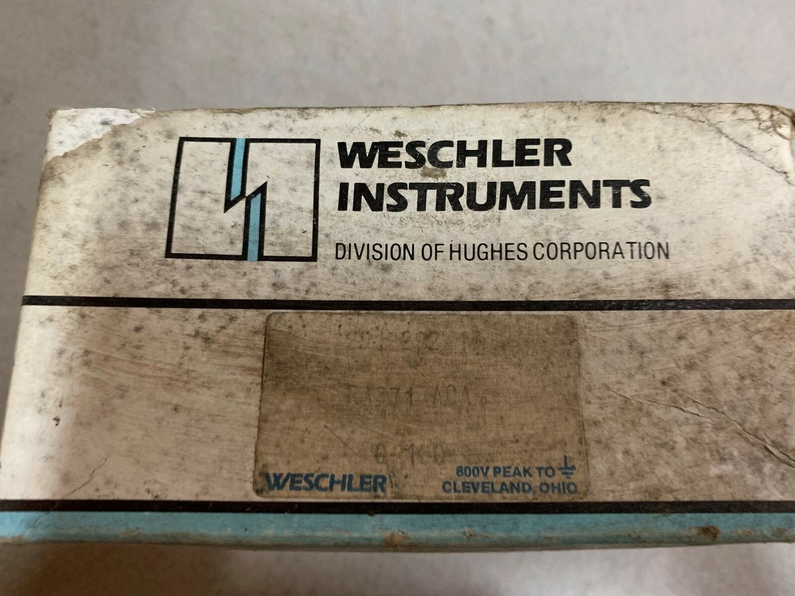 NEW IN BOX WESCHLER 0-100 AMPS PANEL METER 291B29A15