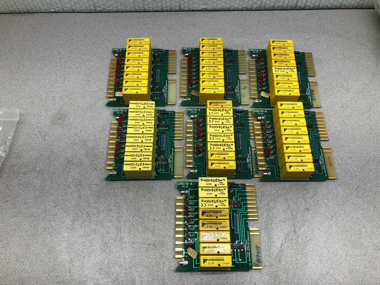 USED (LOT OF 7) ANACONDA  ADVANCED OUTPUT RELAY MODULE CR579-1 / PB-D-0643-03