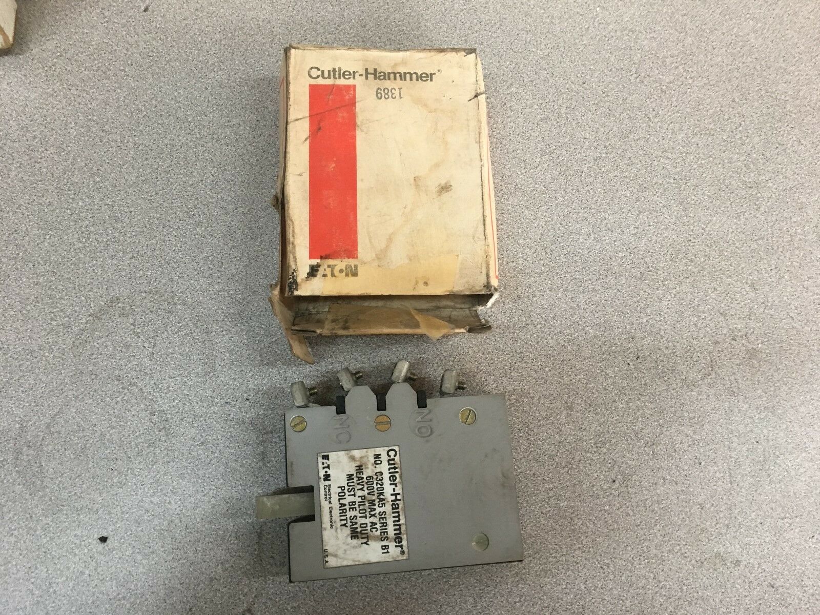 NEW IN BOX CUTLER HAMMER AUXILIARY CONTACT C320KA5 SERIES B1