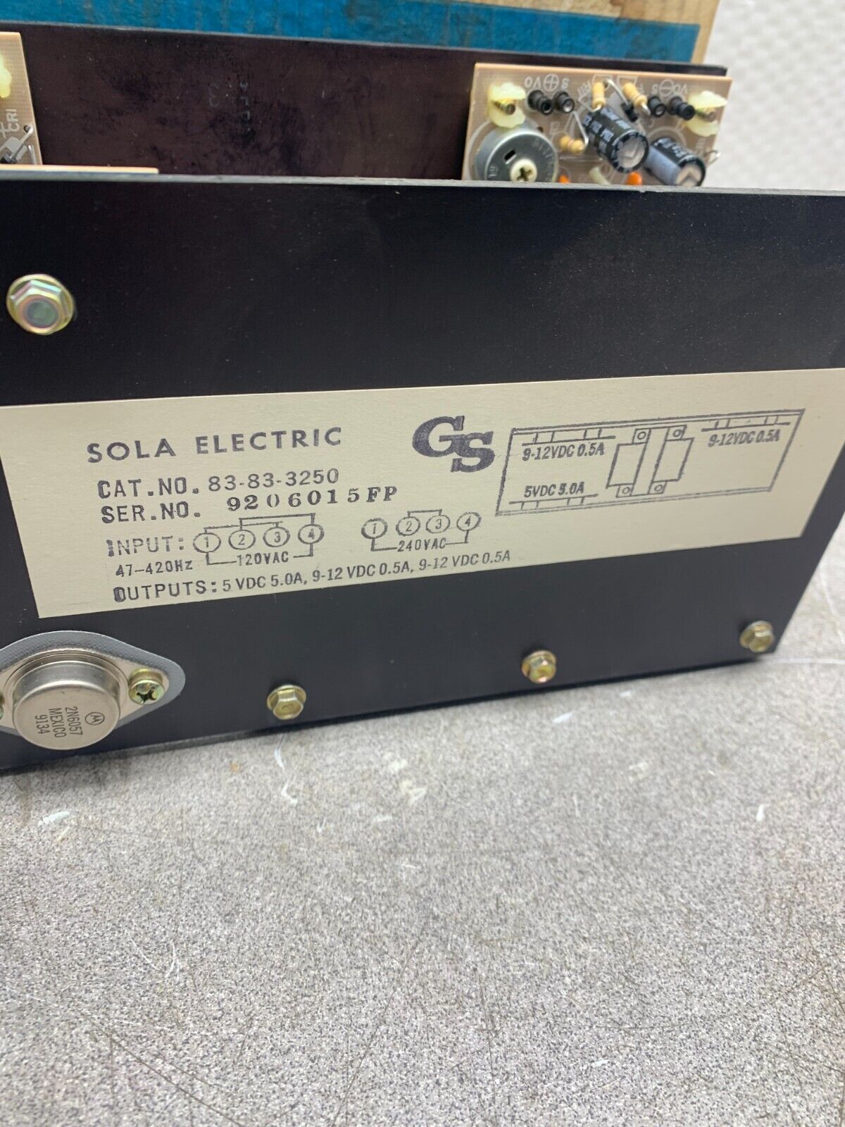 NEW NO BOX SOLA POWER SUPPLY 83-83-3250