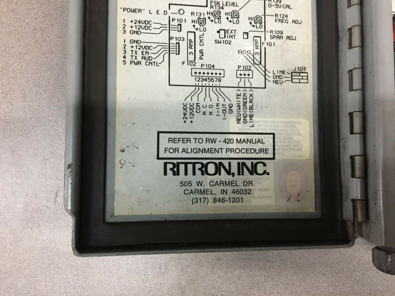 USED RITRON DATAFLOW RW-42T