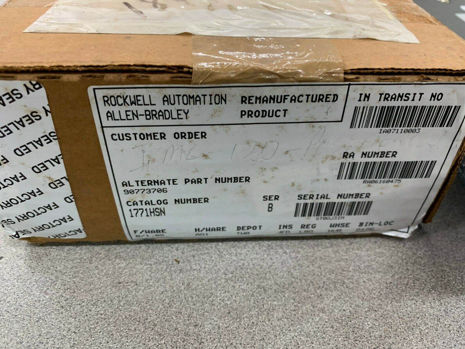 REMAN. ALLEN-BRADLEY PLC-5 IMC-120 SERVO CONTROLLER MODULE 1771-HSN SERIES B