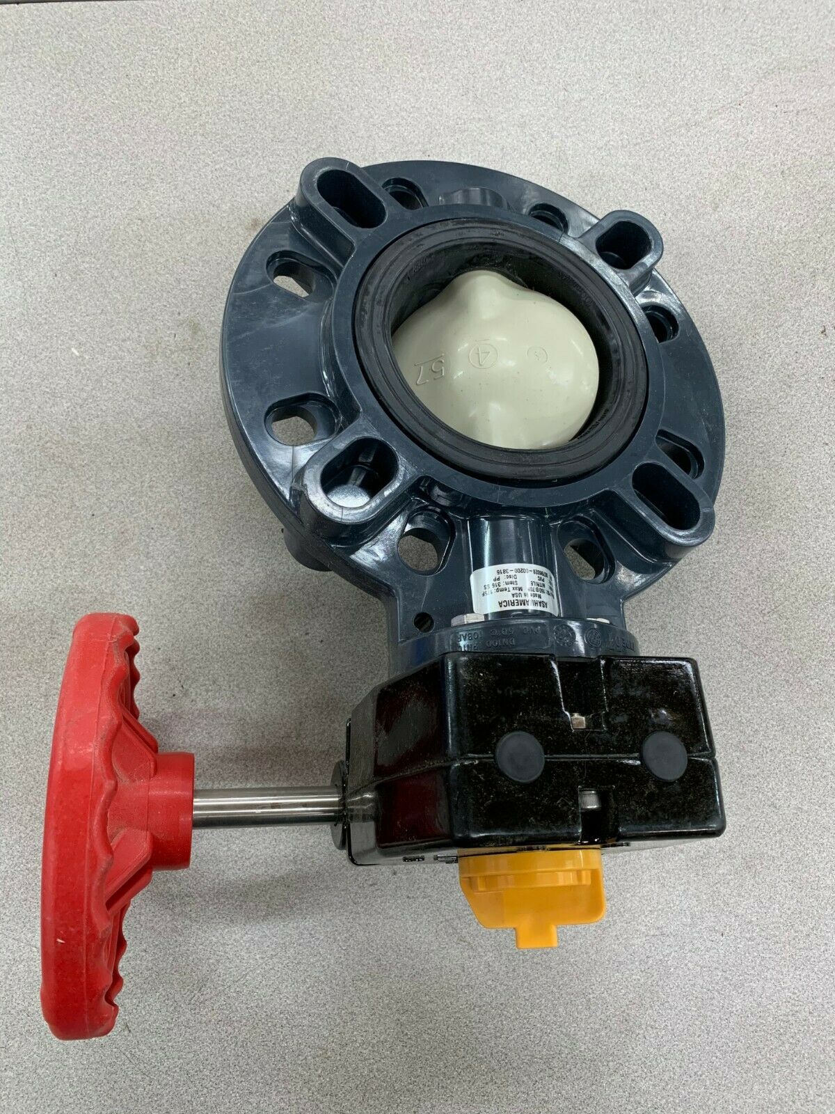 NEW NO BOX ASAHI 4" PVC/PP/NITRILE Butterfly Valve Gear OPERATOR 173721040