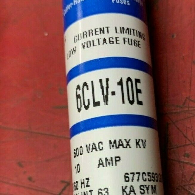 BOX OF 9 NEW IN BOX CUTLER HAMMER 677C593G04 FUSE 6CLV-10E